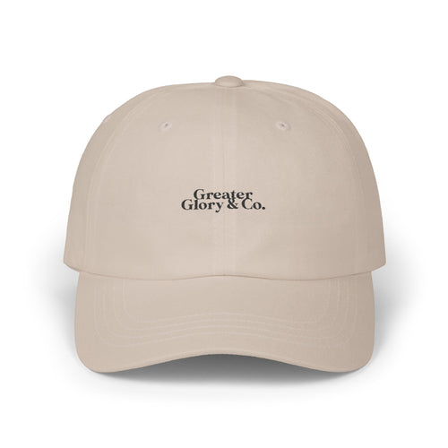 Classic Dad Cap w/Logo in black – Casual Style, Perfect Gift for Father's Day, Everyday Wear, Adjustable Hat, Trendy Accessories
