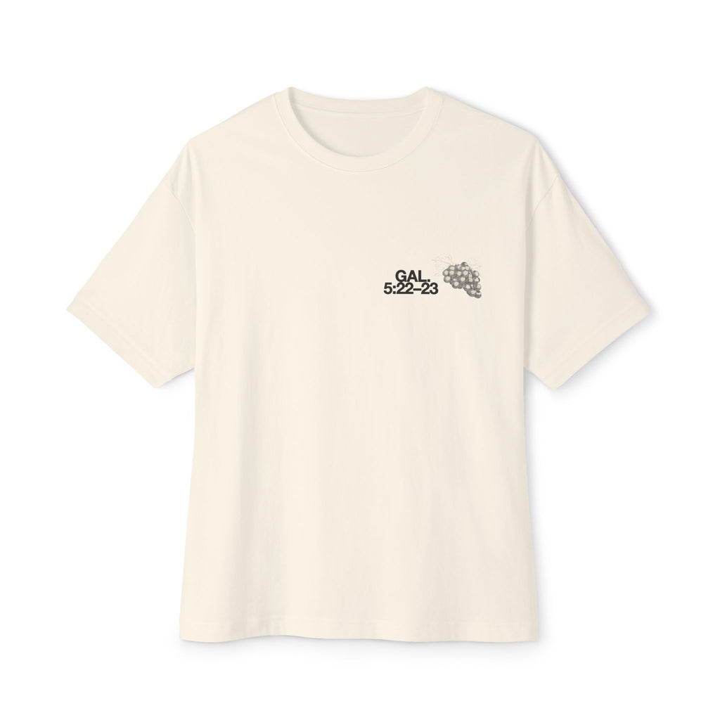 Unisex Oversized Boxy Tee - 'Fruit of the Spirit' Graphic T-Shirt for Casual Style, Layering, Gifts, Faith-Based Wear, Summer Fashion