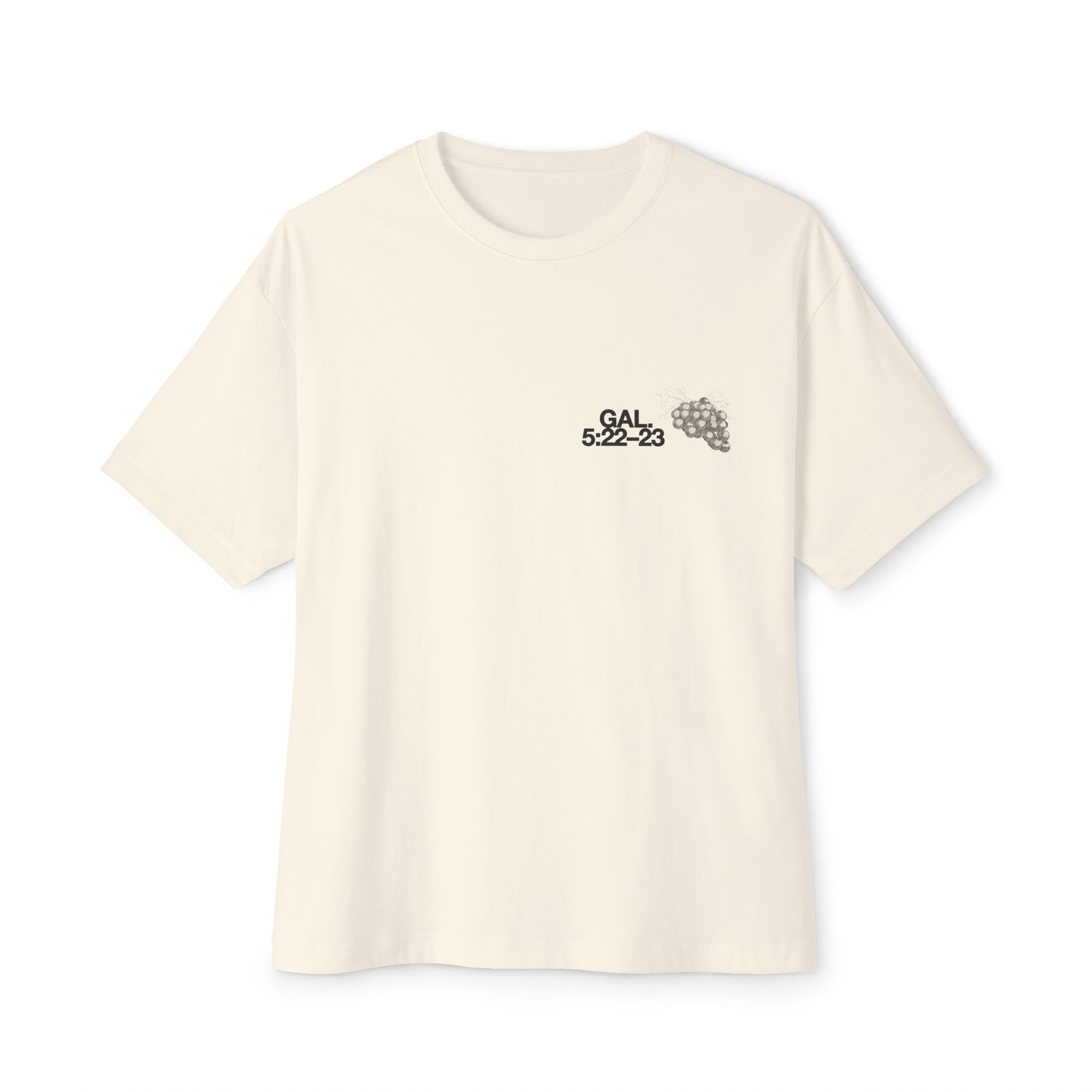 Unisex Oversized Boxy Tee - 'Fruit of the Spirit' Graphic T-Shirt for Casual Style, Layering, Gifts, Faith-Based Wear, Summer Fashion