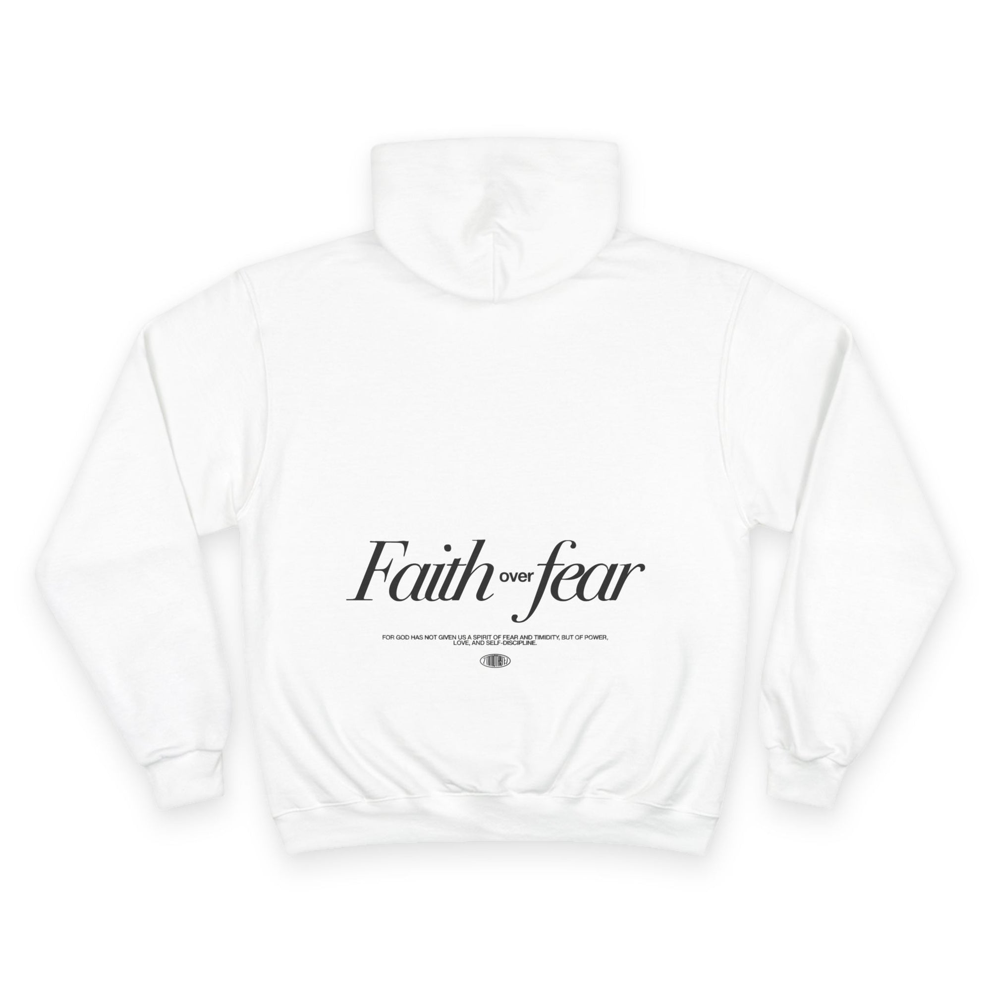 Inspirational Champion Hoodie - Spirit of Faith over Fear, Motivational Gift, Athleisure, Empowerment Apparel, Cozy Comfort