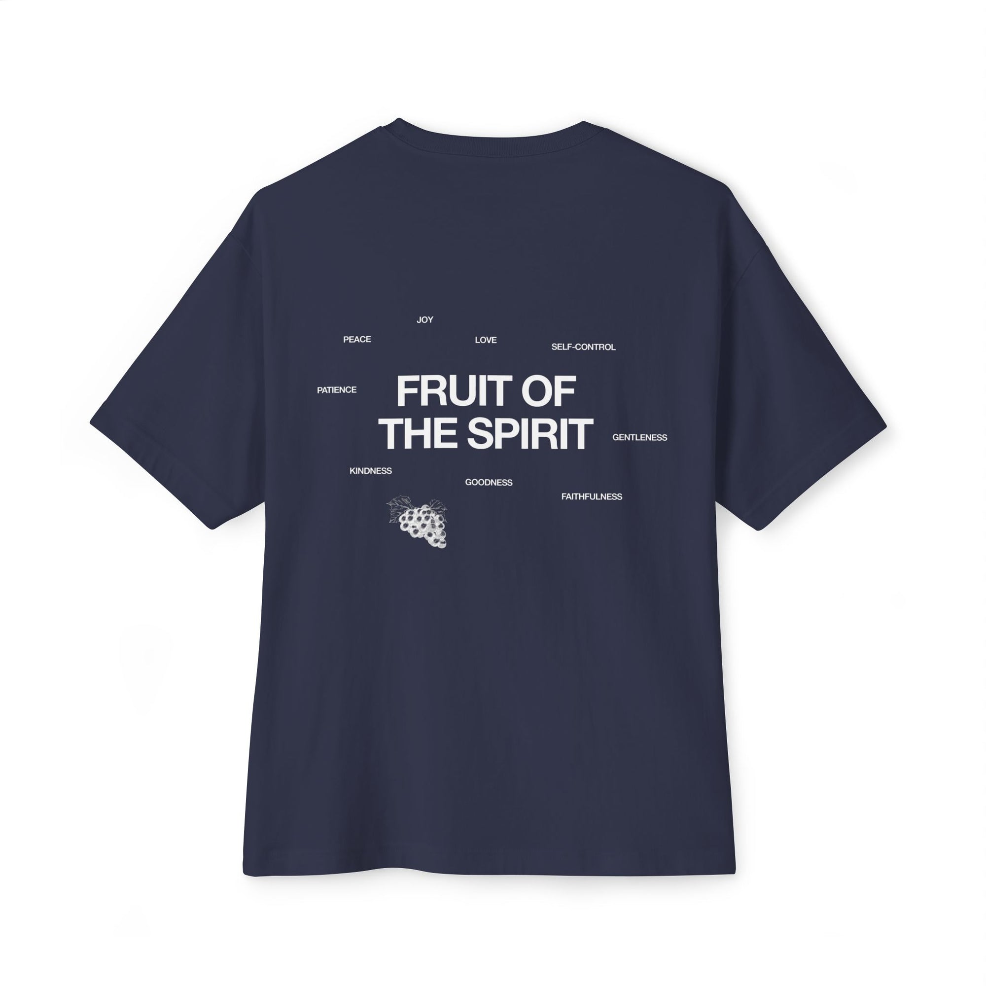 Unisex Oversized Boxy Tee - 'Fruit of the Spirit' Graphic T-Shirt for Casual Style, Layering, Gifts, Faith-Based Wear, Summer Fashion