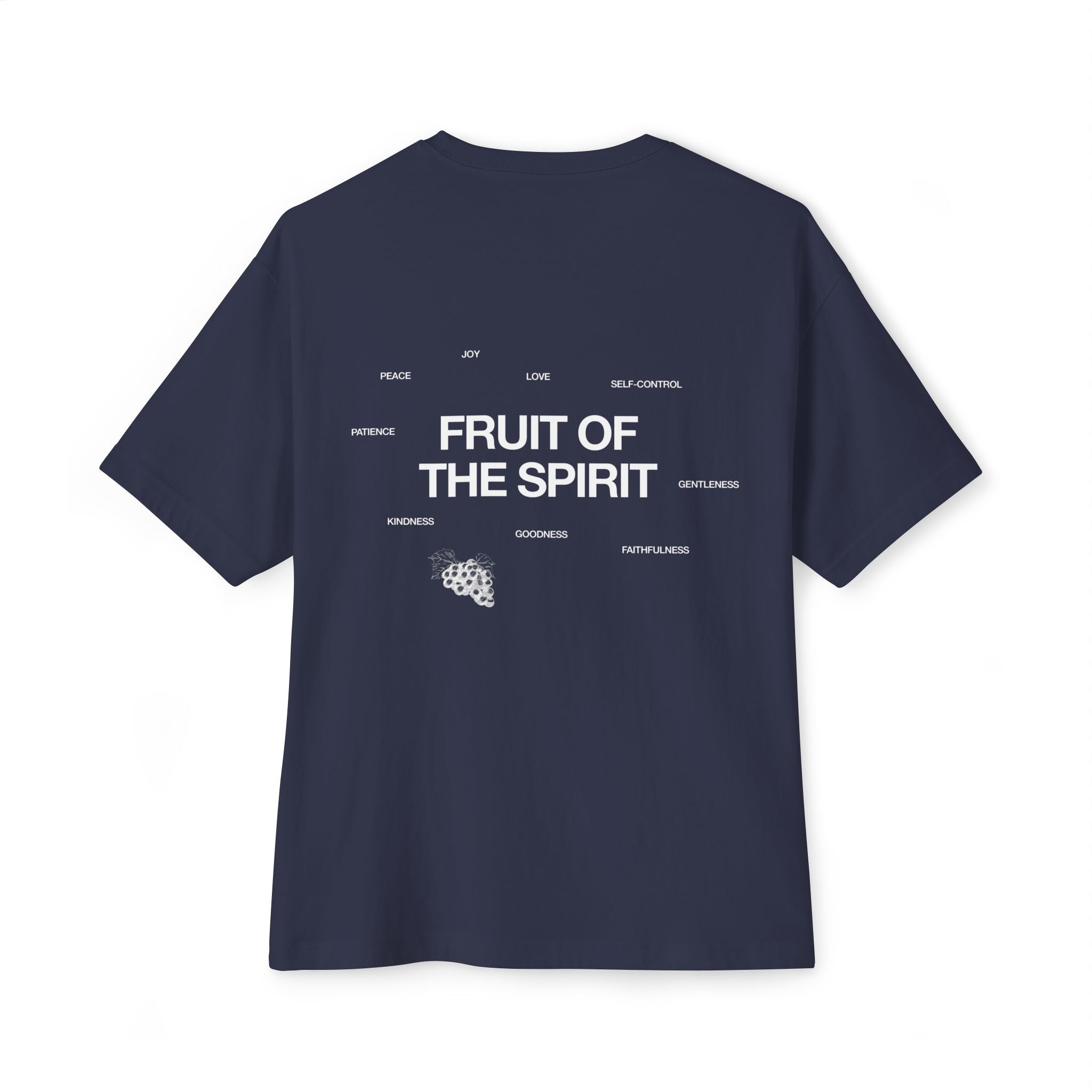 Unisex Oversized Boxy Tee - 'Fruit of the Spirit' Graphic T-Shirt for Casual Style, Layering, Gifts, Faith-Based Wear, Summer Fashion