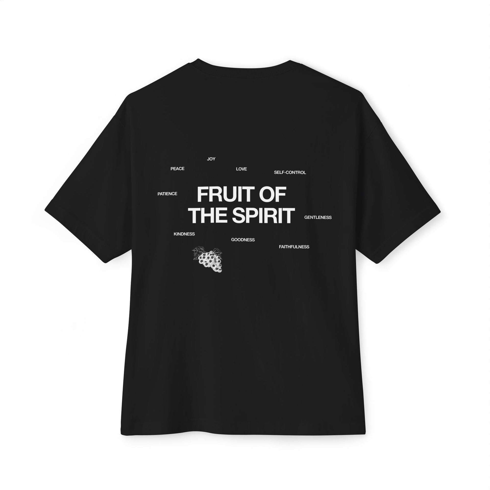 Unisex Oversized Boxy Tee - 'Fruit of the Spirit' Graphic T-Shirt for Casual Style, Layering, Gifts, Faith-Based Wear, Summer Fashion