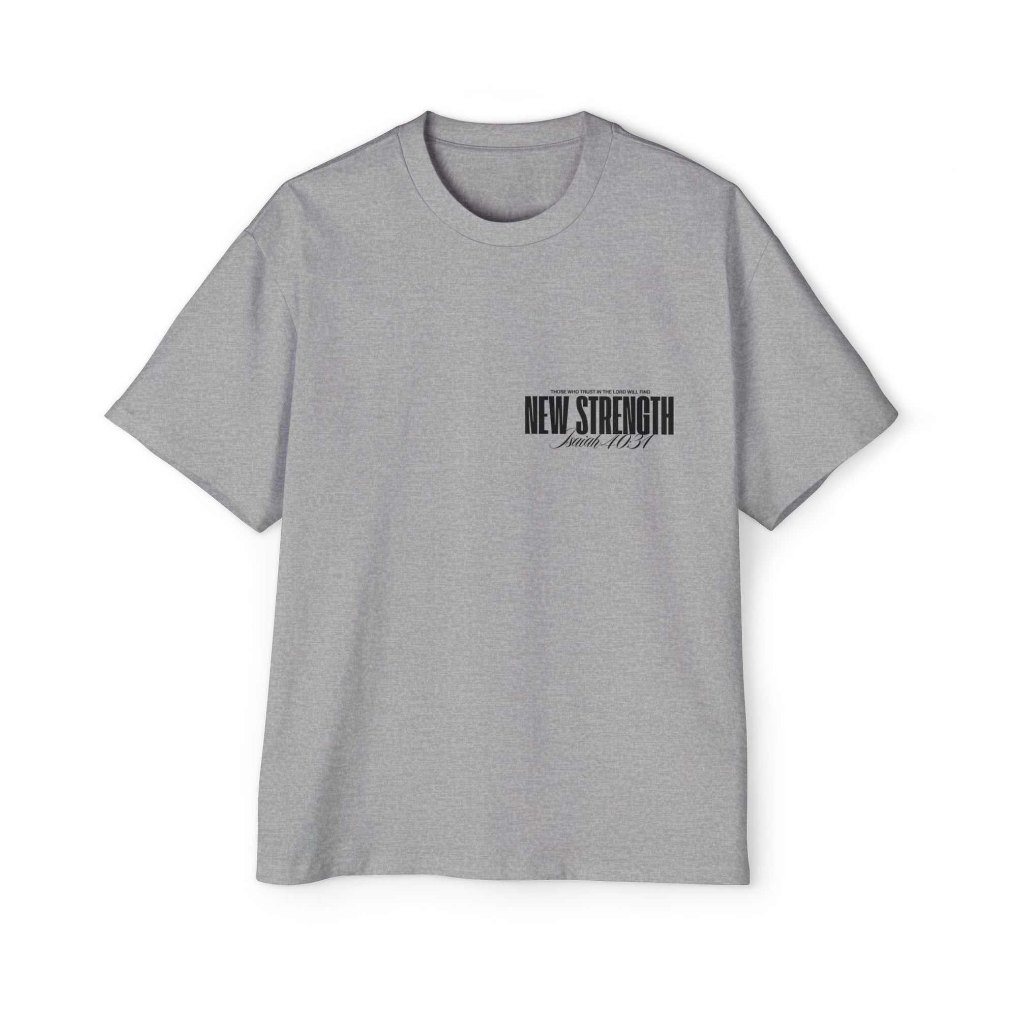 Soar with Strength – Oversized Tee Inspired by Isaiah 40:31 Men's Heavy Oversized Tee: Empowering Graphic Tee, Casual Streetwear, Unisex Comfort Shirt, Inspiring Gift for Him