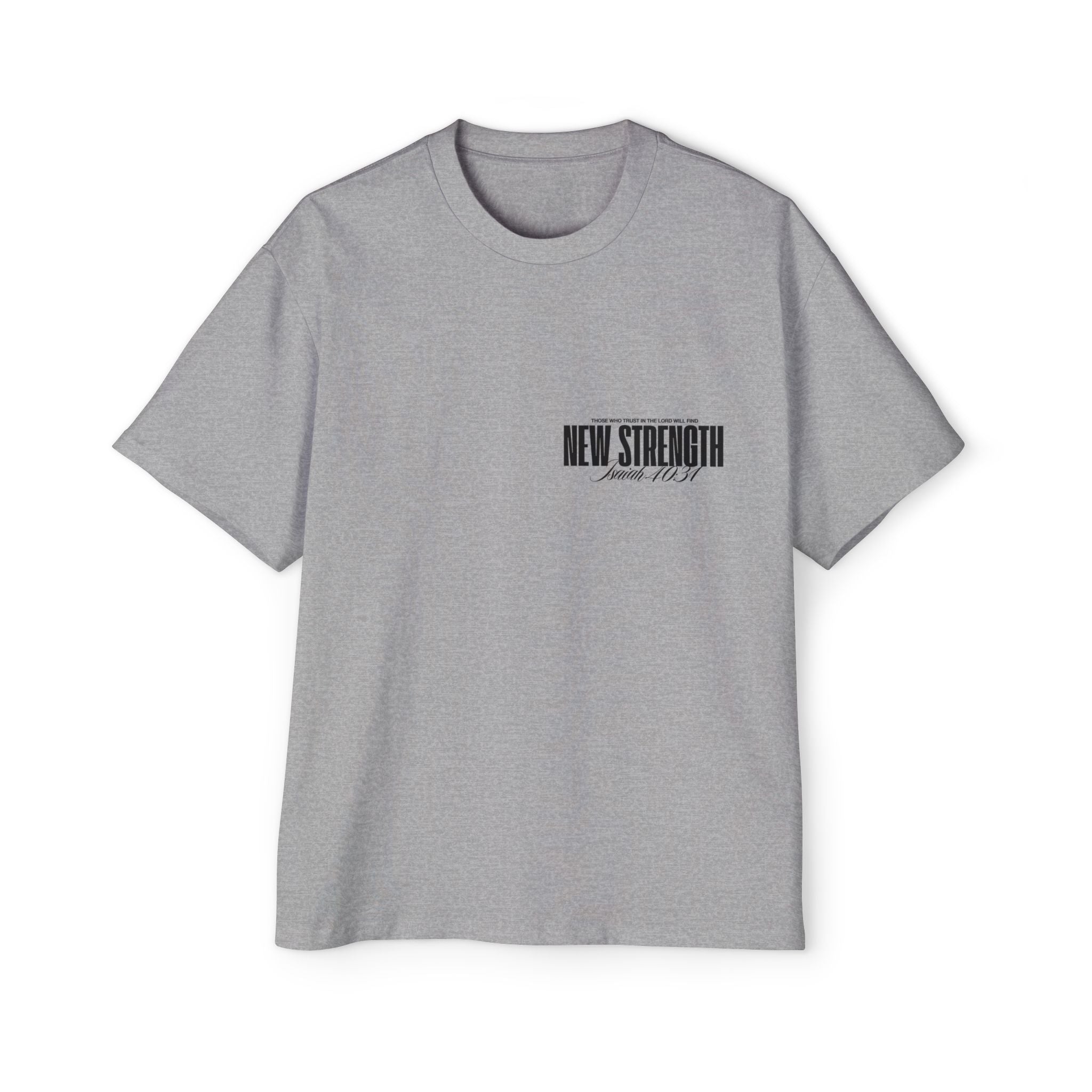 Soar with Strength – Oversized Tee Inspired by Isaiah 40:31 Men's Heavy Oversized Tee: Empowering Graphic Tee, Casual Streetwear, Unisex Comfort Shirt, Inspiring Gift for Him