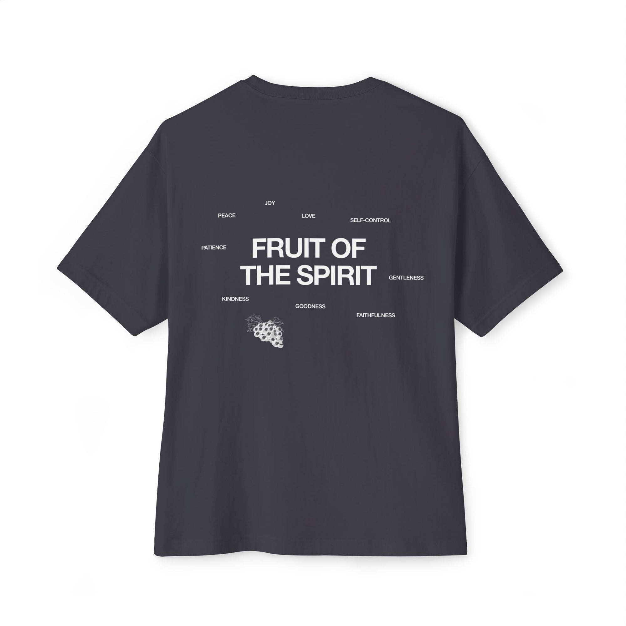 Unisex Oversized Boxy Tee - 'Fruit of the Spirit' Graphic T-Shirt for Casual Style, Layering, Gifts, Faith-Based Wear, Summer Fashion