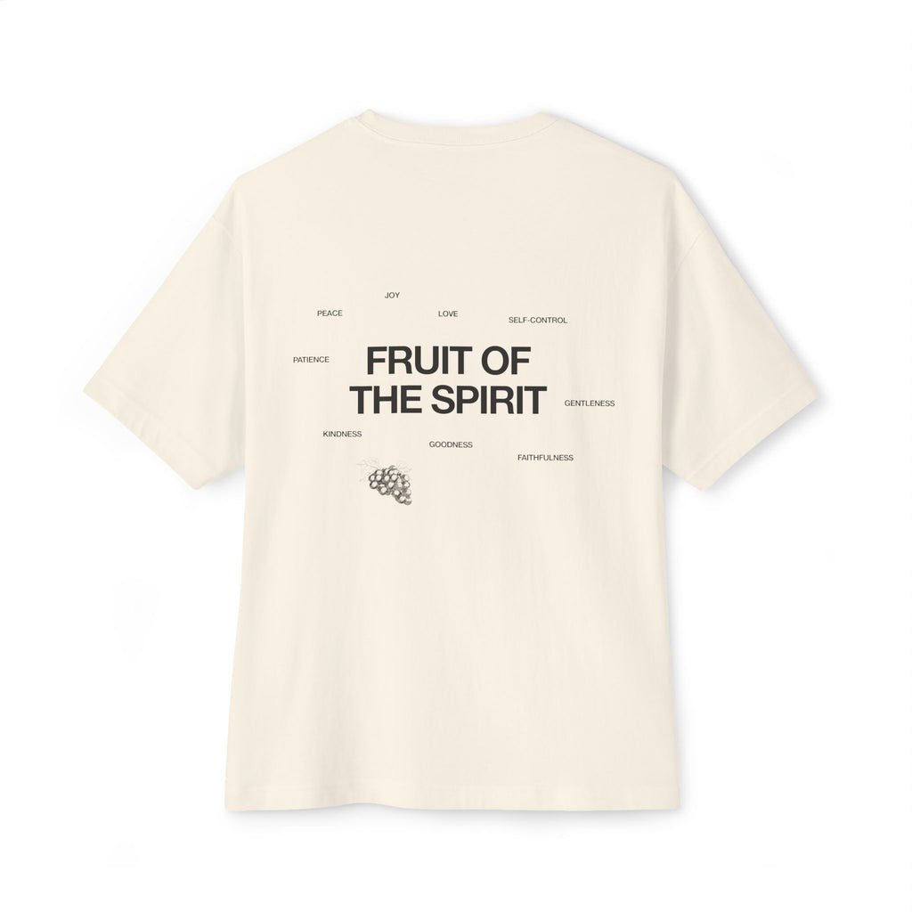 Unisex Oversized Boxy Tee - 'Fruit of the Spirit' Graphic T-Shirt for Casual Style, Layering, Gifts, Faith-Based Wear, Summer Fashion