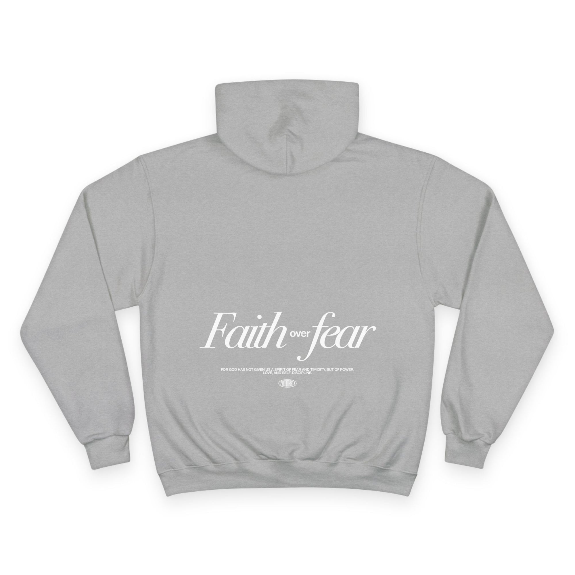Inspirational Champion Hoodie - Spirit of Faith over Fear, Motivational Gift, Athleisure, Empowerment Apparel, Cozy Comfort