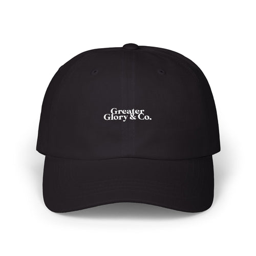 Classic Dad Cap w/Logo in white – Casual Style, Perfect Gift for Father's Day, Everyday Wear, Adjustable Hat, Trendy Accessories