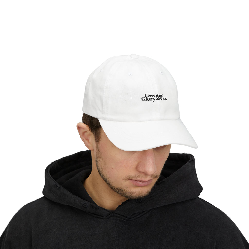 Classic Dad Cap w/Logo in black – Casual Style, Perfect Gift for Father's Day, Everyday Wear, Adjustable Hat, Trendy Accessories