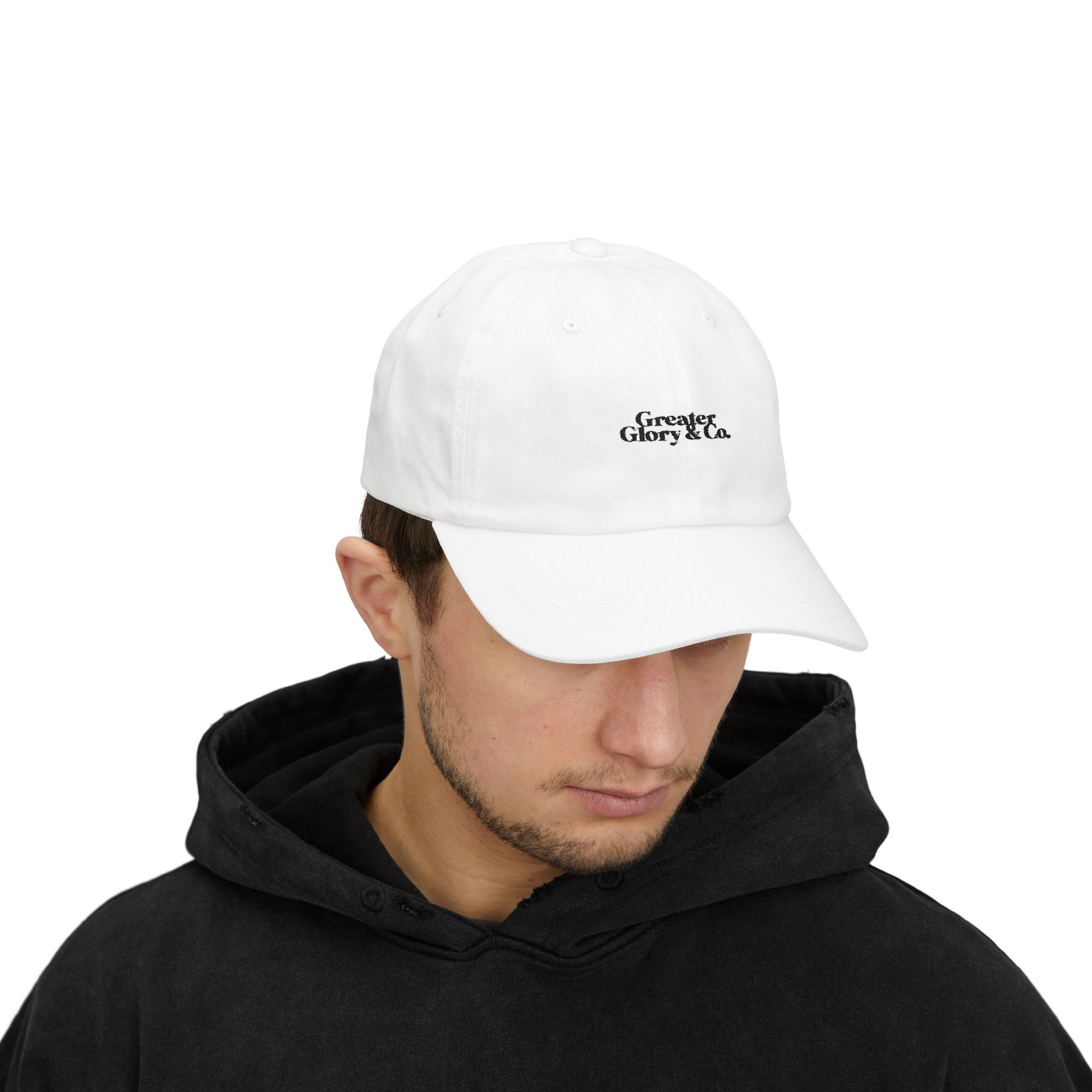 Classic Dad Cap w/Logo in black – Casual Style, Perfect Gift for Father's Day, Everyday Wear, Adjustable Hat, Trendy Accessories