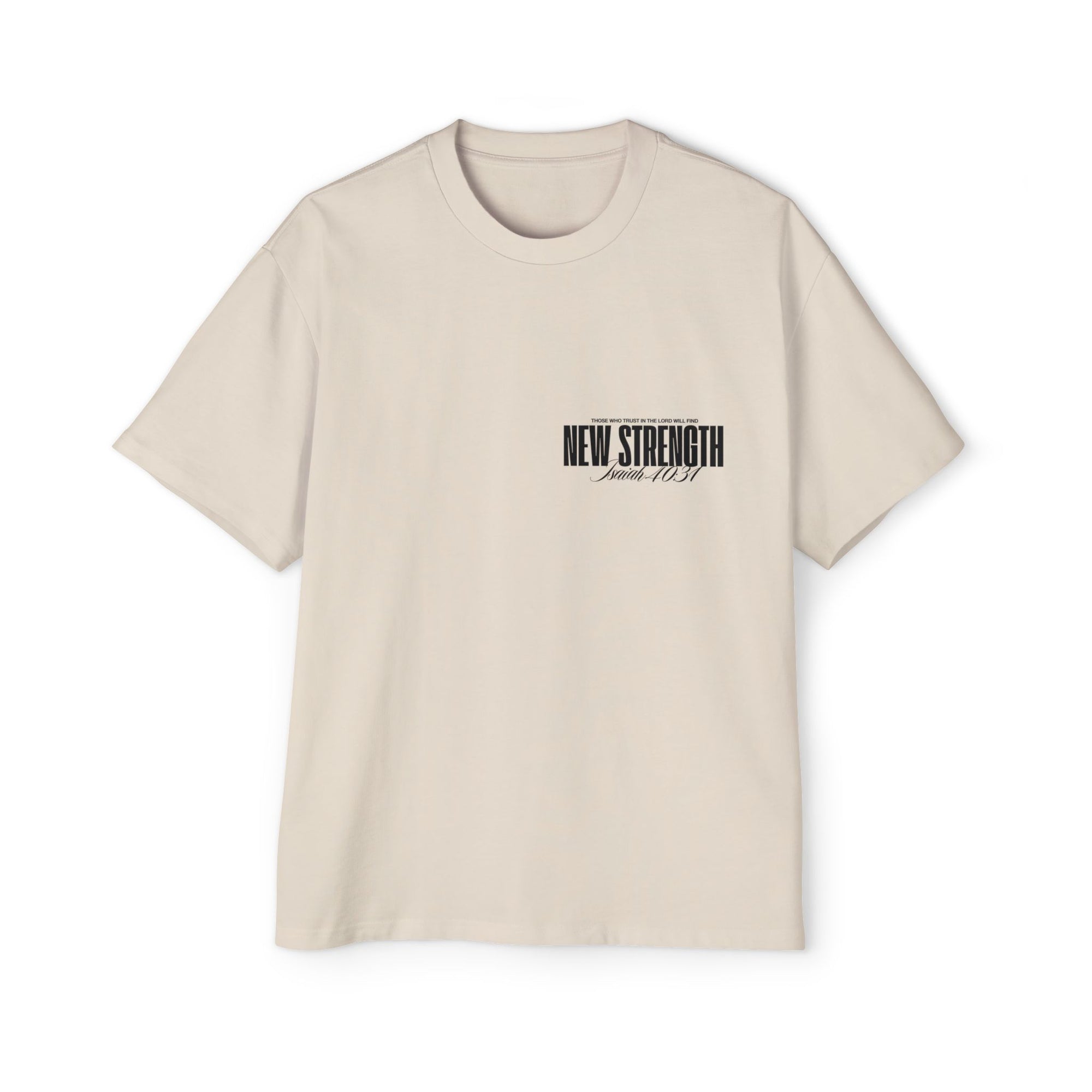 Soar with Strength – Oversized Tee Inspired by Isaiah 40:31 Men's Heavy Oversized Tee: Empowering Graphic Tee, Casual Streetwear, Unisex Comfort Shirt, Inspiring Gift for Him