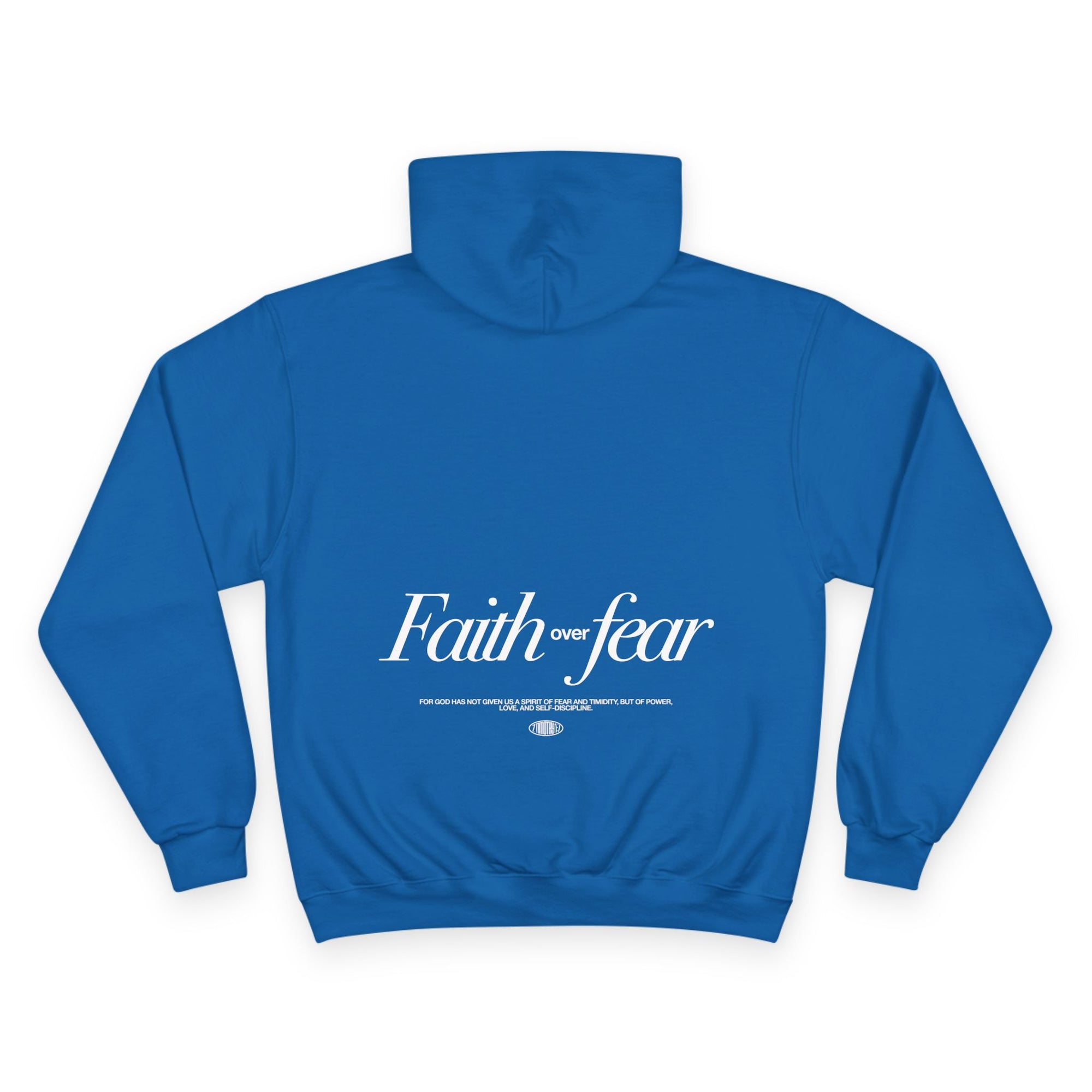Inspirational Champion Hoodie - Spirit of Faith over Fear, Motivational Gift, Athleisure, Empowerment Apparel, Cozy Comfort