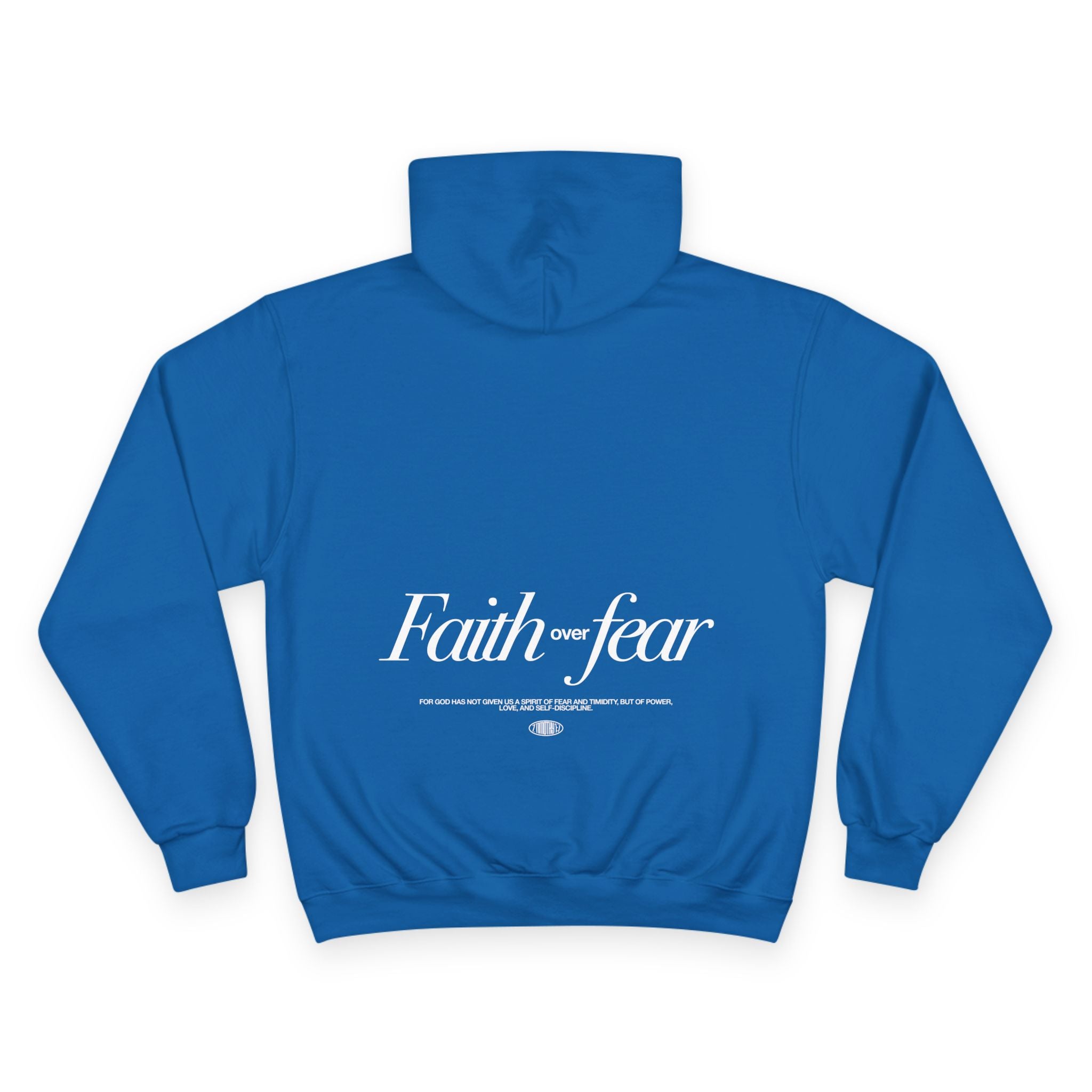 Inspirational Champion Hoodie - Spirit of Faith over Fear, Motivational Gift, Athleisure, Empowerment Apparel, Cozy Comfort