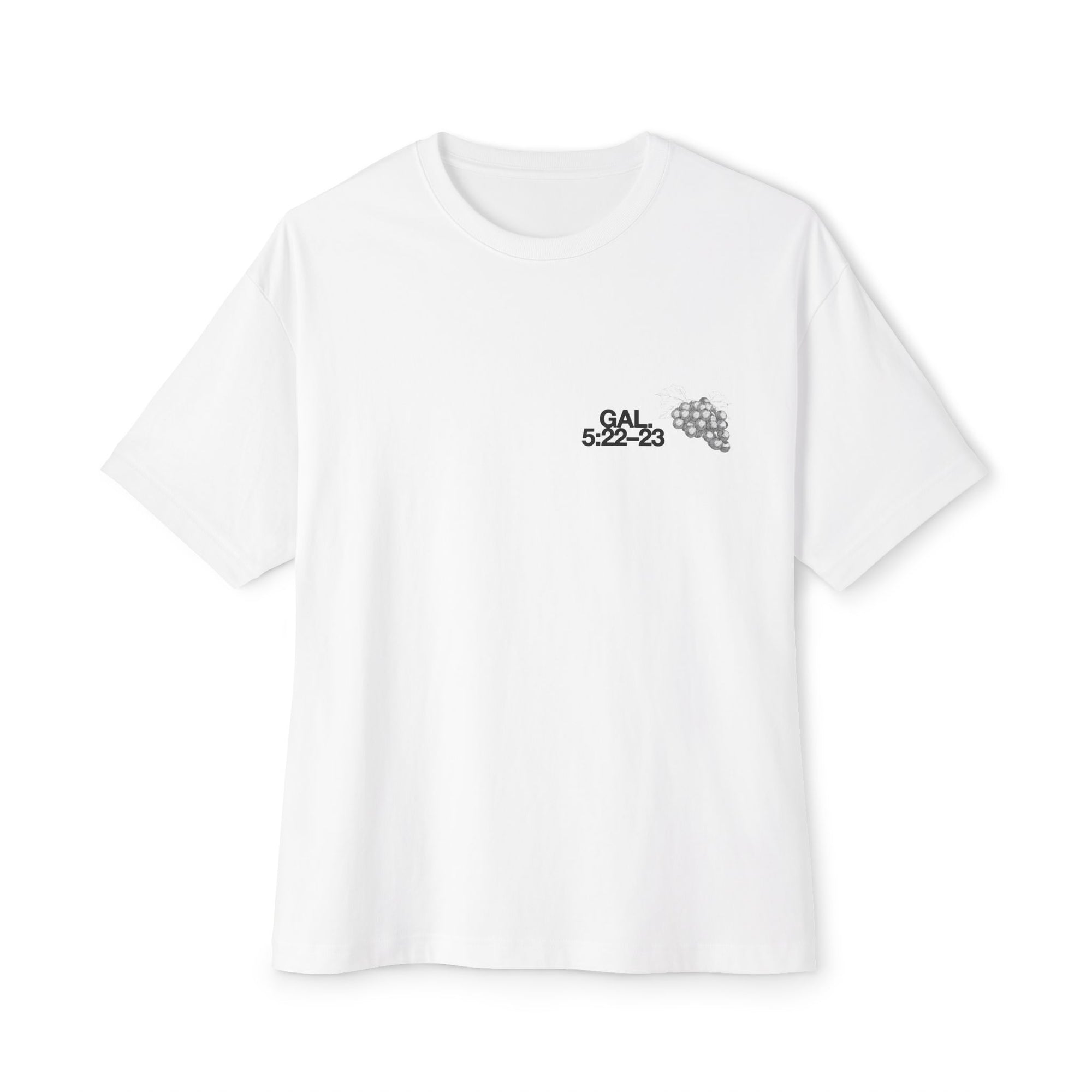 Unisex Oversized Boxy Tee - 'Fruit of the Spirit' Graphic T-Shirt for Casual Style, Layering, Gifts, Faith-Based Wear, Summer Fashion